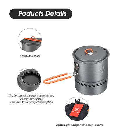 Picknick-Rucksack, Camping-Kochgeschirr-Set 