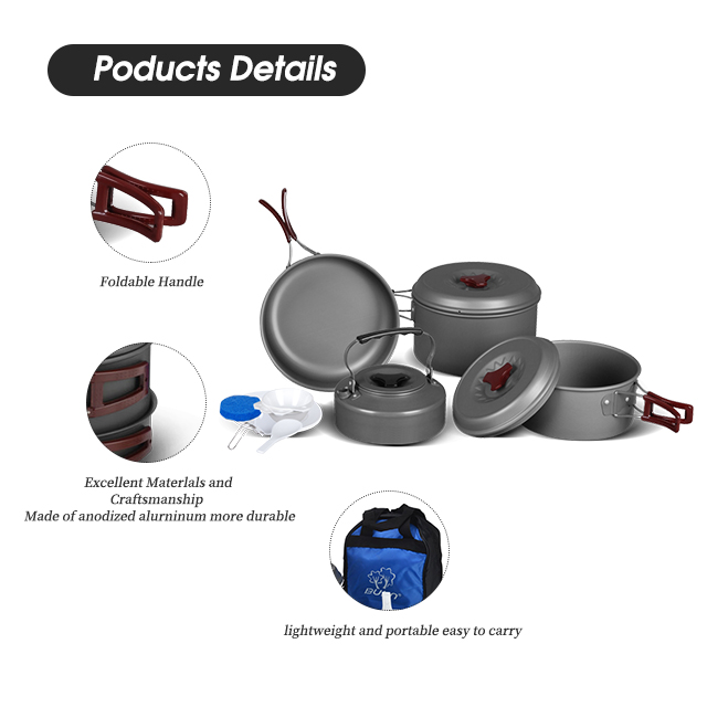 Ultraleichtes Kletter-Camping-Kochgeschirr-Set