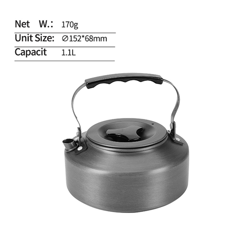 Camping-Kochgeschirr-Set aus Aluminium mit zwei Tassen 