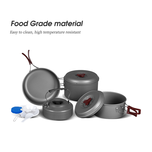 Aluminium-Kochgeschirrsets: Leichte und langlebige Lösungen für das Kochen im Freien