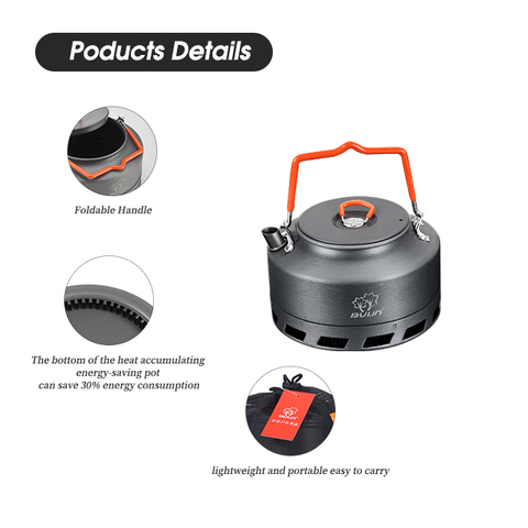 Kletterndes Camping-Kochgeschirr-Set aus gesprenkeltem Aluminium 